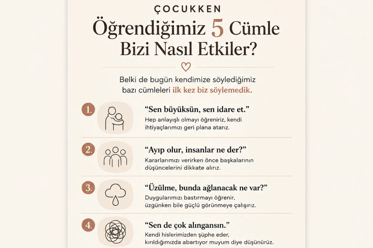 Çocukken Öğrendiğimiz 5 Cümle Bizi Nasıl Etkiler? blog resmi